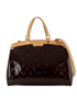 Brea MM, &pound;650, Handbags, Burgundy/Tan, Leather, Front view